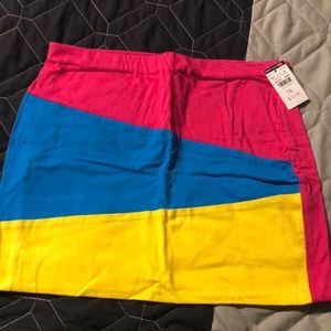 Color block skirt.